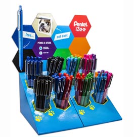 Penne a sfera izee - colori assortiti - pentel - expo 180 pezzi