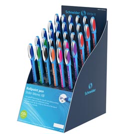 Penne a sfera slider memo xb - colori assortiti - schneider - expo 30 pezzi