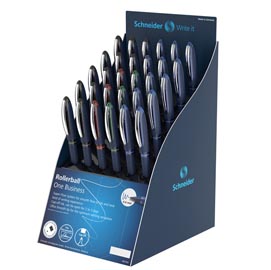 Penne roller one business - colori assortiti - schneider - expo 30 pezzi