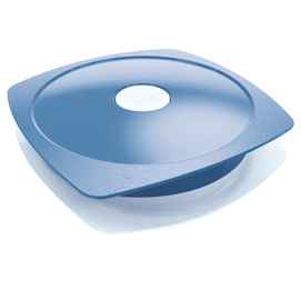 Piatto lunch box picnik adults - con coperchio - blu - maped