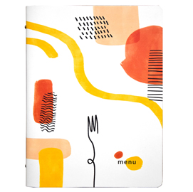 Portamenù linea spaghetti -  a4 - 24,6x31,6 cm - bianco - stilcasa