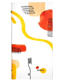 Portamenù linea spaghetti - 18x31,6 cm - bianco - stilcasa