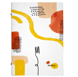 Portamenù linea spaghetti - a5 - 17x23 cm - bianco - stilcasa
