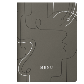 Portamenù linea linee - a4 - 24,6x31,6 cm - tortora - stilcasa