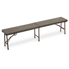 Panca pieghevole - in hdpe - 44 x 30 x 183 cm - noce - garden friend