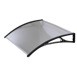 Pensilina modulare trasparente - 100 x 60 cm - in policarbonato alveolare - garden friend