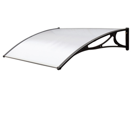 Pensilina modulare satinato opalino - 100 x 80 cm - in policarbonato alveolare - garden friend