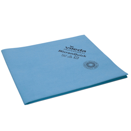 Panni micronquick - 38 x 40 cm - in microfibra - blu - vileda - conf. 5 pezzi