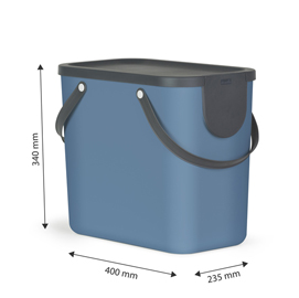 Pattumiera albula - 40 l - blu horizon - rotho