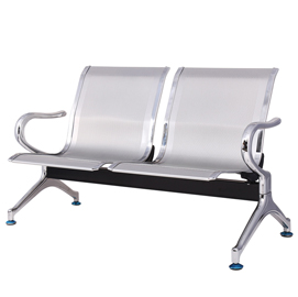 Panca attesa - 2 posti - in acciaio - grigio - serena group