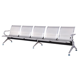 Panca attesa - 5 posti - in acciaio - grigio - serena group