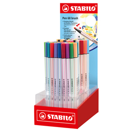 Pen 68 brush - colori assortiti - stabilo - expo 80 pezzi