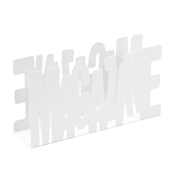 Portariviste - magazine - acciaio verniciato - bianco - king collection