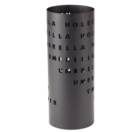 Portaombrelli - metallo verniciato - fantasia lettere - nero - king collection