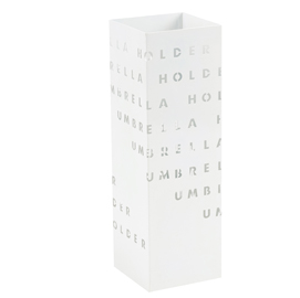 Portaombrelli - metallo verniciato - fantasia lettere - bianco - king collection