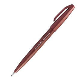 Pennarello sign pen - marrone - pentel