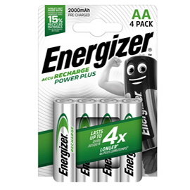 Pile aa power plus - ricaricabili - energizer - blister 4 pezzi