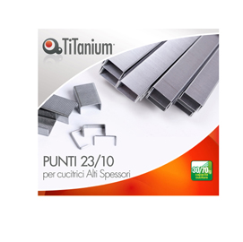 Punti metallici 23/10 - titanium - conf. 1000 pezzi