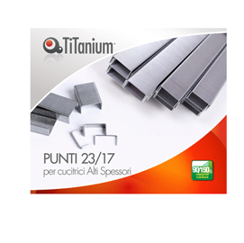 Punti metallici 23/17 - titanium - conf. 1000 pezzi
