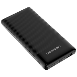 Powerbank ultrasottile type-c - da 10.000 mah - nero - mediacom