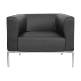 Poltrona diwa dw1 - con braccioli inclusi - nero - unisit