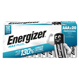 Pile alcaline aaa max plus e92 - dp20 60/120 - 1,5 v - energizer - blister 20 pezzi