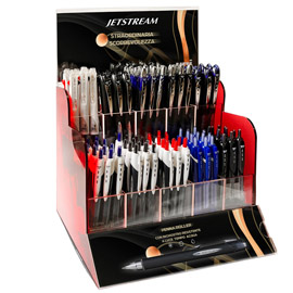 Penna uni jetstream - colori e modelli assortiti - expo 120 pezzi