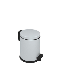 Pattumiera a pedale new bin basic - 3 l - metallo verniciato - bianco - medial international