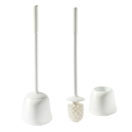 Portascopino oronzo - con manico extralungo 54 cm - bianco - perfetto