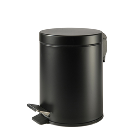 Pattumiera premium - con pedale e vaschetta - 5 l - nero satinato - perfetto