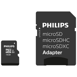 Philips - micro sdhc card - 16 gb - classe 10 - adattatore incluso