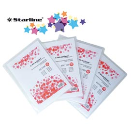 Portalistini personalizzabile - ppl - 22x30 cm - 40 buste - trasparente - starline