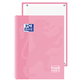 Quaderno spiralato p@astel 1 - a4+ - 90 gr - cipria - oxford