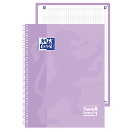 Quaderno spiralato p@astel 1 - a4+ - 90 gr - glicine - oxford