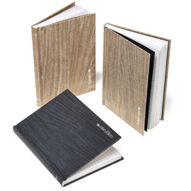 Quaderno editoriale colorosa wood - 13x18 cm - rig. 5mm - colori assortiti - ri.plast