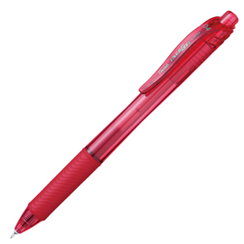 Roller a scatto energel x bln 104 - punta 0,7 mm - rosso - pentel