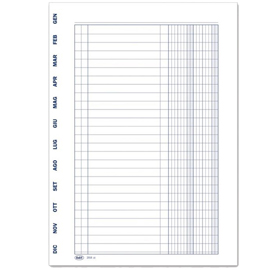 Registro scadenzario - gennaio/dicembre - 4 pag. Mese - 27 x 17 cm - data ufficio