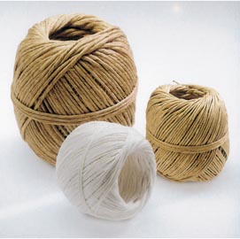 Rotolo di spago - canapa naturale titolo 2/6 - 100 grammi - diametro 1 mm - lunghezza 90 m - viva - conf. 10 pezzi