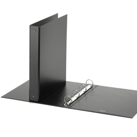 Raccoglitore europa - 4 anelli tondi 30 mm - dorso 4 cm - 22x30 cm - nero - favorit