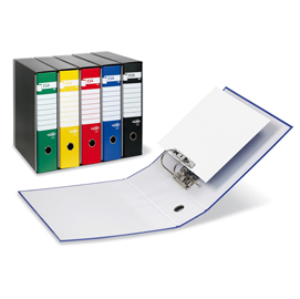 Registratore esa p80 - dorso 8 cm - protocollo 23x33 cm - blu - sei rota