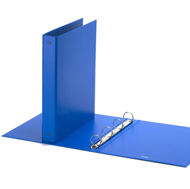 Raccoglitore europa - 4 anelli tondi 30 mm - dorso 4 cm - 22x30 cm - azzurro - favorit