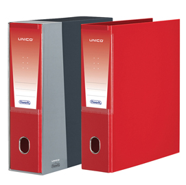 Registratore unico - dorso 8 cm - protocollo 23x33 cm - rosso - favorit