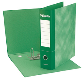 Registratore essentials g75 - dorso 8 cm - protocollo 23x33 cm - verde - esselte
