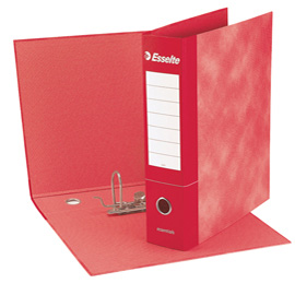 Registratore essentials g75 - dorso 8 cm - protocollo 23x33 cm - rosso - esselte