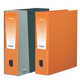 Registratore unico - dorso 8 cm - protocollo 23x33 cm - arancio - favorit