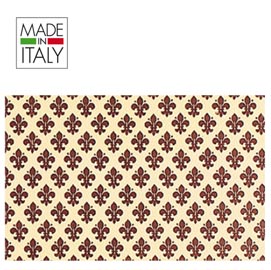 Rotolo cartarivesto rex taco  - 49x300 cm - adesivo - lavabile - giglio marrone - rex sadoch