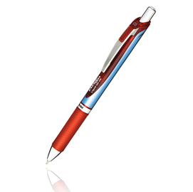 Roller a scatto energel xm click - punta 0,5mm - rosso  - pentel