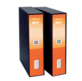 Registratore dox 2  - dorso 8 cm - protocollo 23x34 cm - arancione - esselte