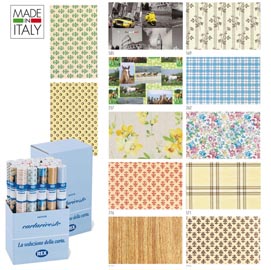 Rotoli cartarivesto rex 58 - lavabile - 50x400 cm - colori assortiti - rex sadoch - conf. 50 pezzi