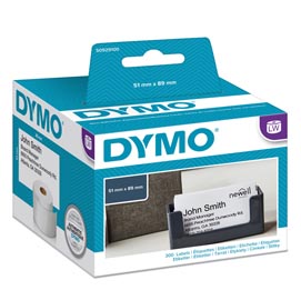Rotolo 300 etichette lw s0929100 - 51x89 mm - non adesivo - per badge - bianco - dymo
